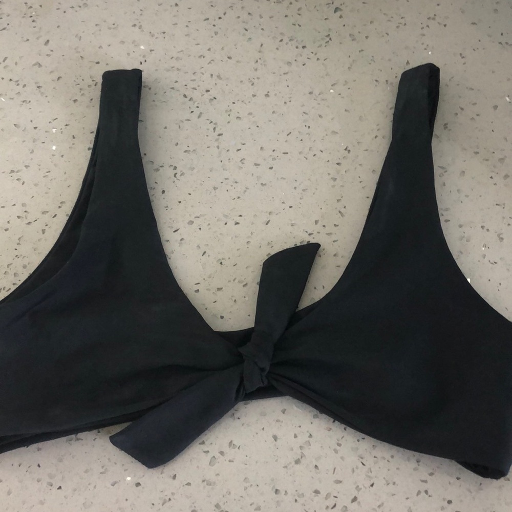 Black Bow Bikini Top